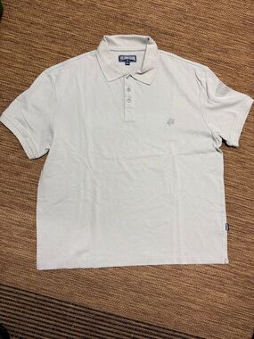 Vilebrequin Men's Pale Gray Polo Shirt with Subtle Logo